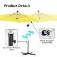 thumbnail image 4 of COSIEST 9ft Offset Patio Umbrella, Cantilever Hanging Outdoor Umbrella for Market, Backyard, Poolside, Garden, 4 of 7