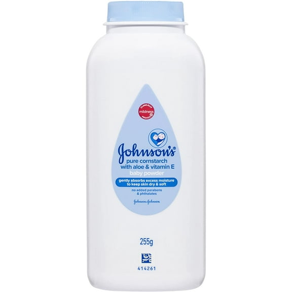Johnson's Baby Powder with Pure Cornstarch Aloe & Vitamin E, Hypoallergenic, 9 oz, 6 Pack
