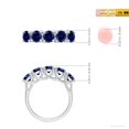 thumbnail image 5 of ANGARA Lab Grown 3 Ct Half Eternity 5 Stone Blue Sapphire Wedding Band for Women in 14K White Gold (Size-5mm) | Anniversary, Jewelry Gift for Women | Lab-Grown Blue Sapphire Ring, 5 of 8