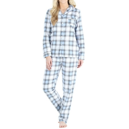 

PajamaMania Women and Women s Plus Long Sleeve Pajama 2-Piece Female Pant Set