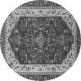 thumbnail image 1 of Ahgly Company Indoor Round Abstract Gray Modern Area Rugs, 4' Round, 1 of 4