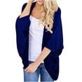 thumbnail image 1 of Jackets for Women Solid Color Long Sleeved Irregular Hem Pleated Cardigan on Clearance, 1 of 3