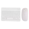 thumbnail image 1 of Combo de teclado y ratón inalámbricos Bluetooth Bling Bling portátiles para PC color blanco, 1 of 12