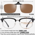 thumbnail image 4 of Gafas de Sol Clip-On Polarizadas CAXMAN Marrón para Sobre Lentes con Prescripción, 4 of 6