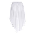 thumbnail image 4 of iixpin Chiffon Dance Skirts for Women High Low Gymnastic Ballet Skirt Elastic Waistband Cover-up Skirt White S, 4 of 5