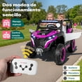 thumbnail image 4 of Montable Electrico Little Monkey Buggy Rosa para Niñas con Luces Led y Sonidos Realistas Control Remoto, 4 of 9