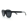 thumbnail image 6 of Mens Hipster Keyhole Rectangle Horn Rim Plastic Nostalgic Sunglasses All Black, 6 of 7