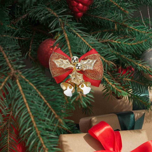 onlyliua ¡ ¡Descuentos de Temporada! Adornos Navideños Mini Campana 4,5 Cm In Lazo Pequeño para Colgar En Árbol de Navidad