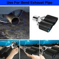 thumbnail image 4 of 2.5"Inlet 63mm Double Exhaust Tip Carbon Car Exhaust Pipe Rear Tip 3.5"Outlet(Glossy Blue Roasted), 4 of 7