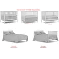 thumbnail image 2 of iRerts 5 In 1 Convertible Baby Crib, Wood Convertible Crib Toddler Bed with Wood Legs, Converts from Baby Crib to Toddler Bed, Fits Standard Full-Size Crib Mattress, Easy to Assemble, White, 2 of 8