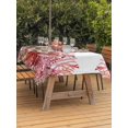 thumbnail image 3 of Outdoor Tablecloth with Umbrella Hole for Patio/Picnic/Party/Camping, Ocean Red Octopus Waterproof Table Cloth Rectangle Table Cover Washable, Coastal Coral Beach Nautical Starfish (60"x 84"), 3 of 8