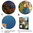 thumbnail image 3 of DESIGN ART Designart "Mediterrean Town By The Sea" Modern Landscape Beach Wall Decor 24 in. wide x 32 in. high, 3 of 5