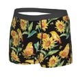 thumbnail image 2 of Wukai Sunflowers And Bird Print Men’s Underwear Breathable Boxer Briefs,&nbsp;Moisture Wicking & Breathable-Large, 2 of 7