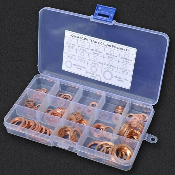 UHUSE Solid Copper Crush Washers Seal Sealing Flat ORing Gaskets