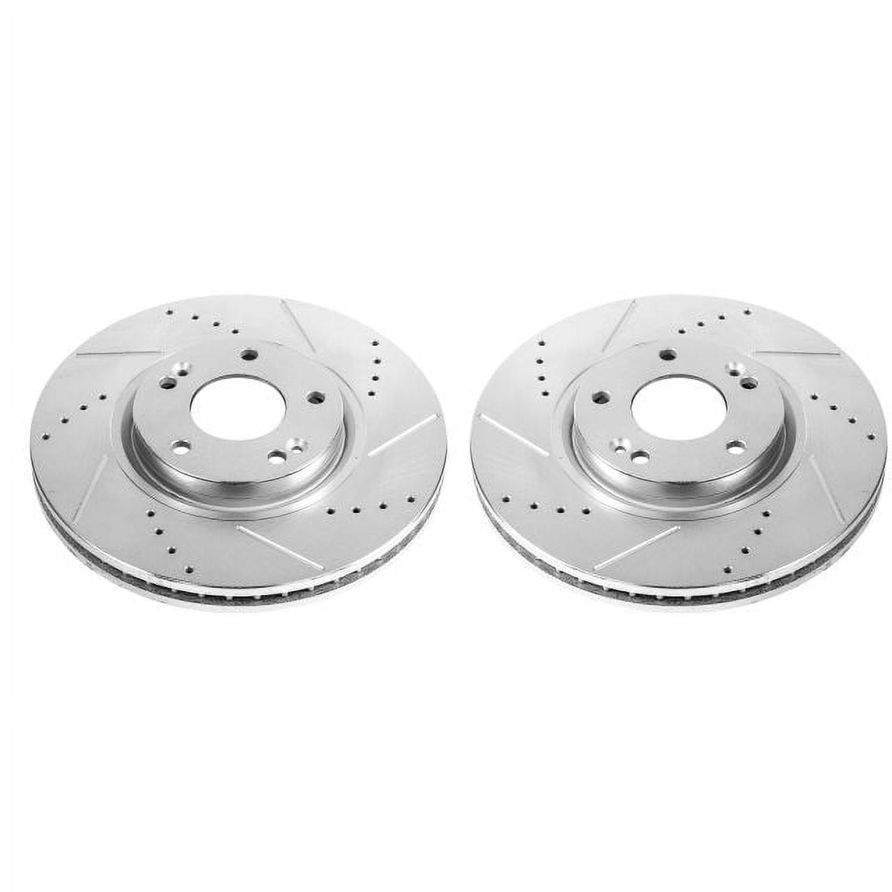 Power Stop Front Pair of Drilled and Slotted Brake Rotors JBR1323XPR
