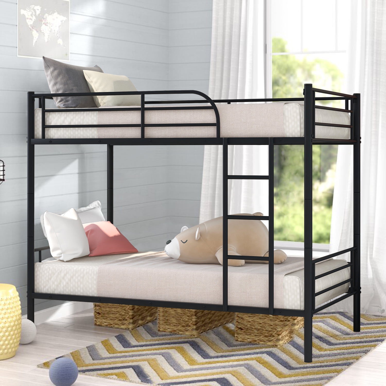 Uhomerpo Metal Twin Bunk Beds Modern, Bunk Beds Under $100