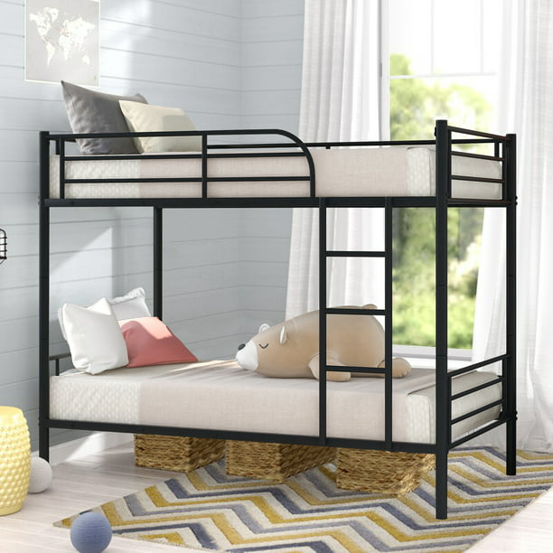 Twin Over Bunk Bed Modern Metal, Bunk Bed Height Extension