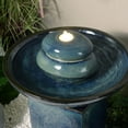 thumbnail image 3 of Hi-Line Gifts LED Lighted Ceramic Outdoor Garden Water Fountain - 28.75" - Blue, 3 of 4