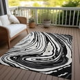 thumbnail image 6 of Addison Rugs Chantille Indoor/Outdoor Transitional Swirls Black Washable Rectangle Rug, 5' x 7'6", 6 of 6
