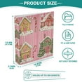 thumbnail image 3 of FORMRS 3 Ring Binder 1.5 inch with Pockets Set of 2 Clip Board 200 Sheets Capacity, Pink Christmas House, 3 of 8