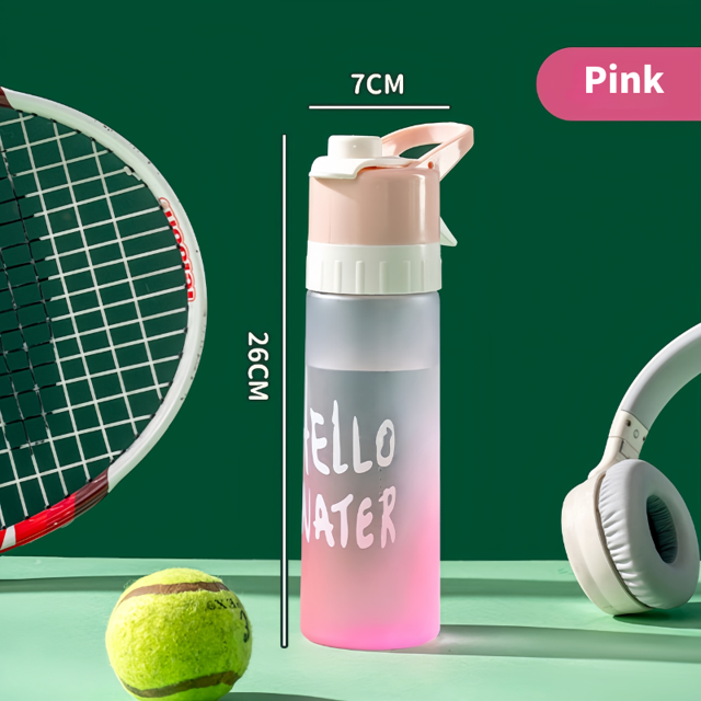 Taza de agua de plástico de gran capacidad de 650ml, botellas para beber, botella de agua pulverizada para niñas, taza de agua deportiva para Fitness al aire libre