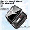 thumbnail image 3 of IBAOLEA 2 Pack Hard PC Case Compatible with IBAOLEA Watch Series 7 41mm with Tempered Glass Screen Protector, Full Coverage, Touch Sensitive, Ultra-Thin HD Bumper Protective Cover - Black Black 41mm, 3 of 6