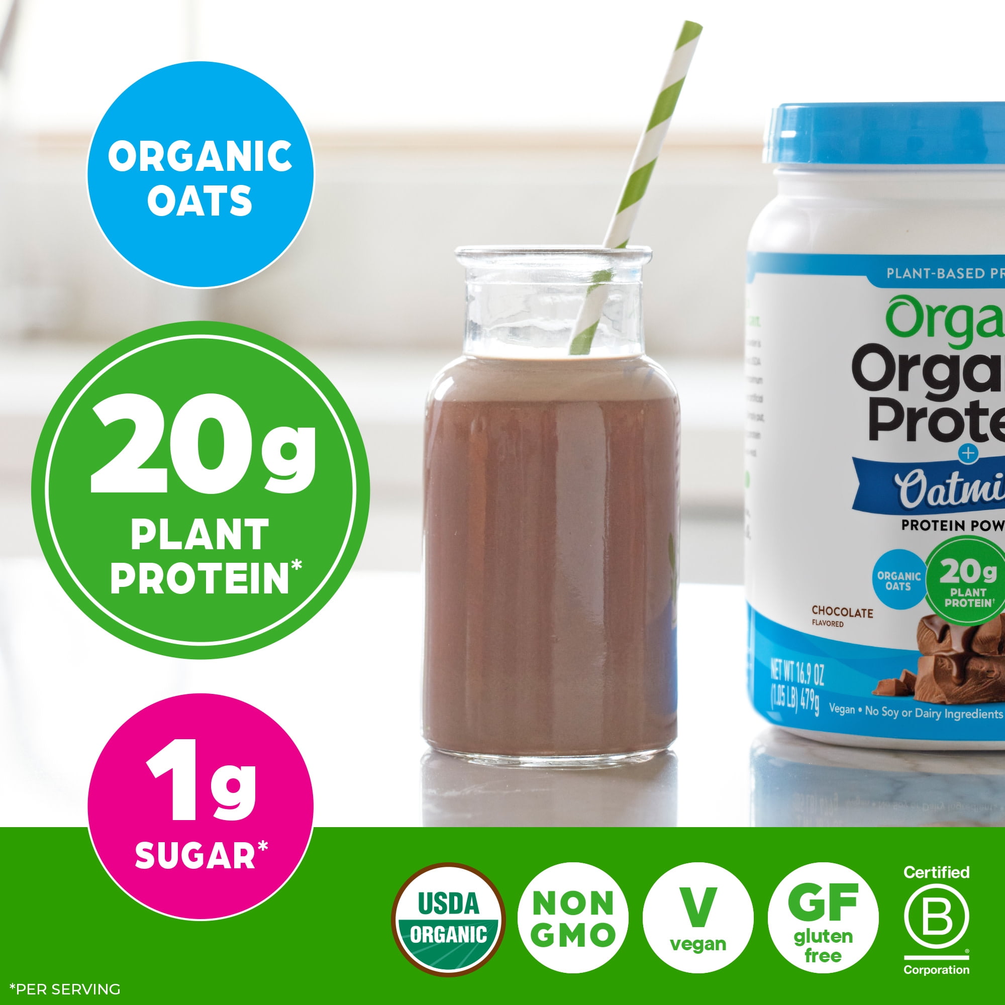 Orgain ® Organic Protein™ + Oatmilk Powder - Plant Based Chocolate