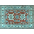 thumbnail image 1 of Ahgly Company Indoor Rectangle Geometric Light Blue Traditional Area Rugs, 8' x 10', 1 of 4