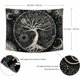 thumbnail image 5 of Tapiz del árbol de la vida, tapiz psicodélico para colgar en la pared con luna y sol negro, 5 of 5