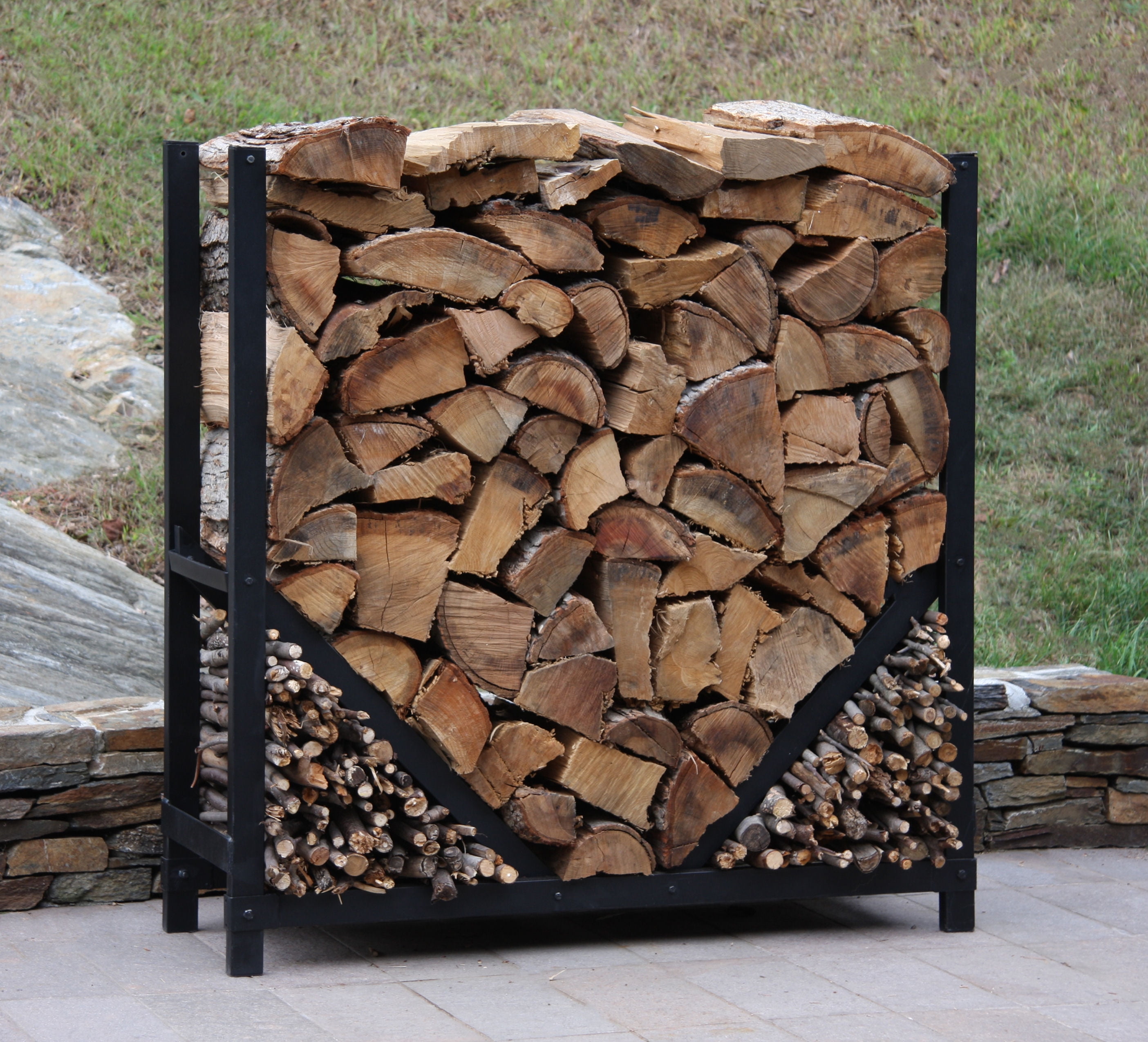 4' Straight Firewood Log Rack
