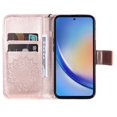 thumbnail image 2 of KAIYANG Funda con tapa para teléfono Samsung Galaxy A35 5G, serie 1, con estampado de flores, de piel sintética, estilo billetera, H, para Samsung Galaxy A35 5G, color oro rosa, 2 of 5