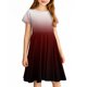 thumbnail image 5 of Girls 2025 Summer Dresses Short Sleeve Gradient Dress Soft and Comfortable Casual Summer Wear for Parties and Daily Dresses ,Sie:160, 5 of 5