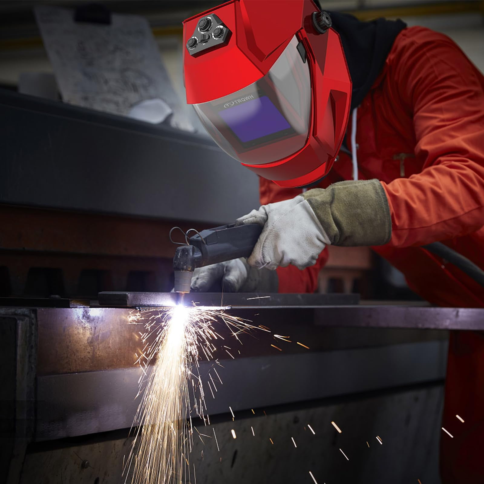 Panoramic View Welding Helmet Auto Darkening Welding Hood True Color 4 Arc Sensor Welding Mask Large Viewing 3.94" x 3.15" Wide Shade 4/5-9/9-13 Weld Helmet for TIG MIG ARC Weld