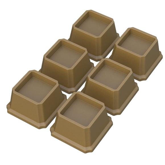 Whynonap Elevadores De Cama De 2 Pulgadas Elevadores De Cama De Alta Resistencia Juego De 6 Elevadores De Muebles De 2000 Libras Para Marco De Cama Y Sofá Marrón