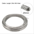 thumbnail image 2 of Uxcell 0.16" (4mm) 98.4ft 304 Cable de Acero Inoxidable 7 x 7 Estrands Recubierto de PVC, 2 of 5