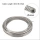 thumbnail image 2 of Uxcell 0.16" (4mm) 98.4ft 304 Cable de Acero Inoxidable 7 x 7 Estrands Recubierto de PVC, 2 of 5
