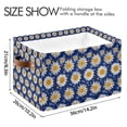 thumbnail image 4 of Yayeee Canvas Storage Basket with Handles for Shelves Fabric Bins Closet Organizer, Elegant Daisy Pattern, 4 of 8
