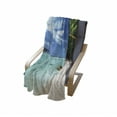 thumbnail image 4 of Holiday Soft Flannel Fleece Throw Blanket, Seascape Nature Relaxation Picture Idyllic Beach on Seychelles, Cozy Plush for Indoor and Outdoor Use, 60" x 80", Mint Green Green Blue, by Ambesonne, 4 of 6