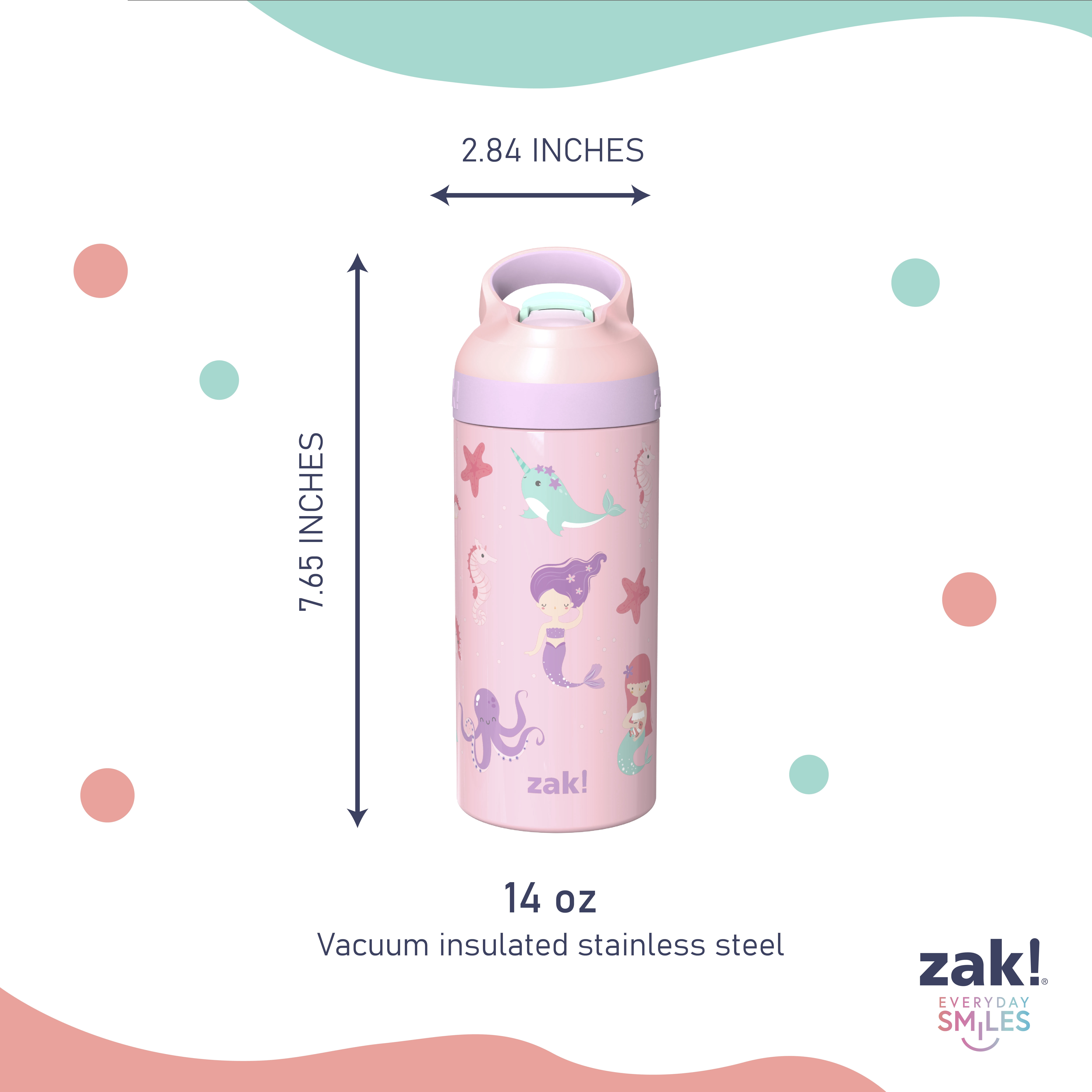 Mermaid 14oz Stainless Steel Vacuum Atlantic Bottle