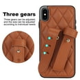 thumbnail image 2 of TECH CIRCLE For iPhone XS/X Case with Wrist Band, Luxury PU Leather Kickstand Full-Body Shockproof Protective Bumper Women Girl Back Cover for Apple iPhone XS/X 5.8",Brown, 2 of 8