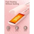 thumbnail image 5 of Berlaney 2-in-1 Hair Straightener and Curler, 1.65-Inch Wide Flat Iron with 12 Heat Settings, LCD Display and Dual Voltage, Pink, 5 of 6