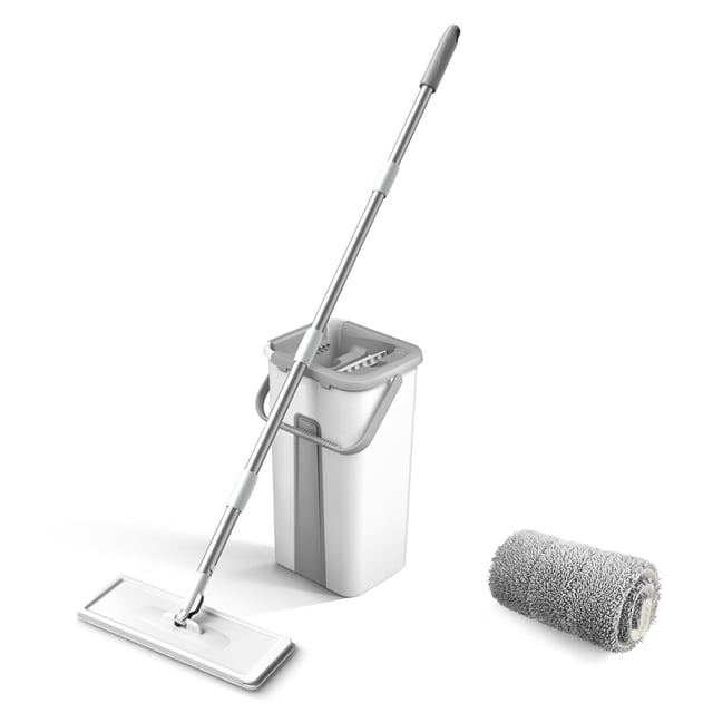 Fregona de microfibra con cubeta para limpieza de suelos Squeeze Hand Free Floor TFixol Fregona de microfibra