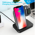 thumbnail image 6 of Techsmarter Wireless Charging Station Dock for iPhone + Apple Watch + AirPods. Compatible with iPhone 15, 14, 13, 12, 11, XR, XS, Watch 7, 6, 5, 4, 3,, 6 of 9