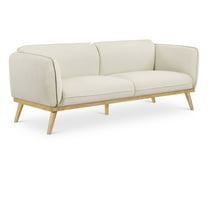 Meridian Furniture Nolita Cream Boucle Fabric Sofa