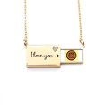 thumbnail image 1 of Collier Pendentif Enveloppe Lettre Imprimée Mystère Antiquité Télécommandée Bijou, 1 of 3