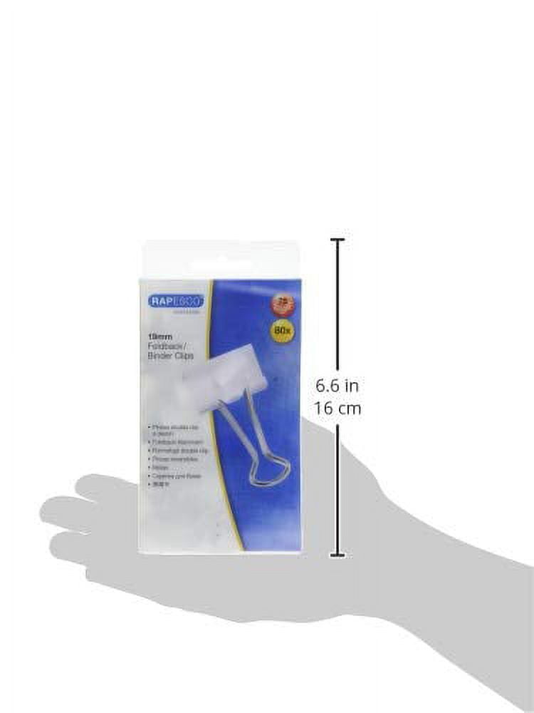 80 Pack Smile Foldback Clips - 3/4 Inch Assorted Color Paper Clips