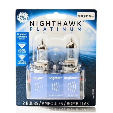GE Lighting 9008-H13 Headlight Nighthawk Platinum Halogen, 2-Pack