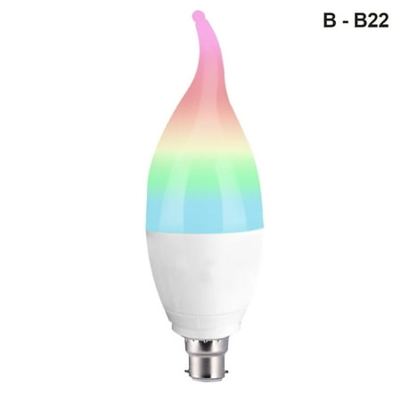 

Wifi Smart Bulb Light Candle Lamp Rgb Mobile Phone App Remote Control For Home