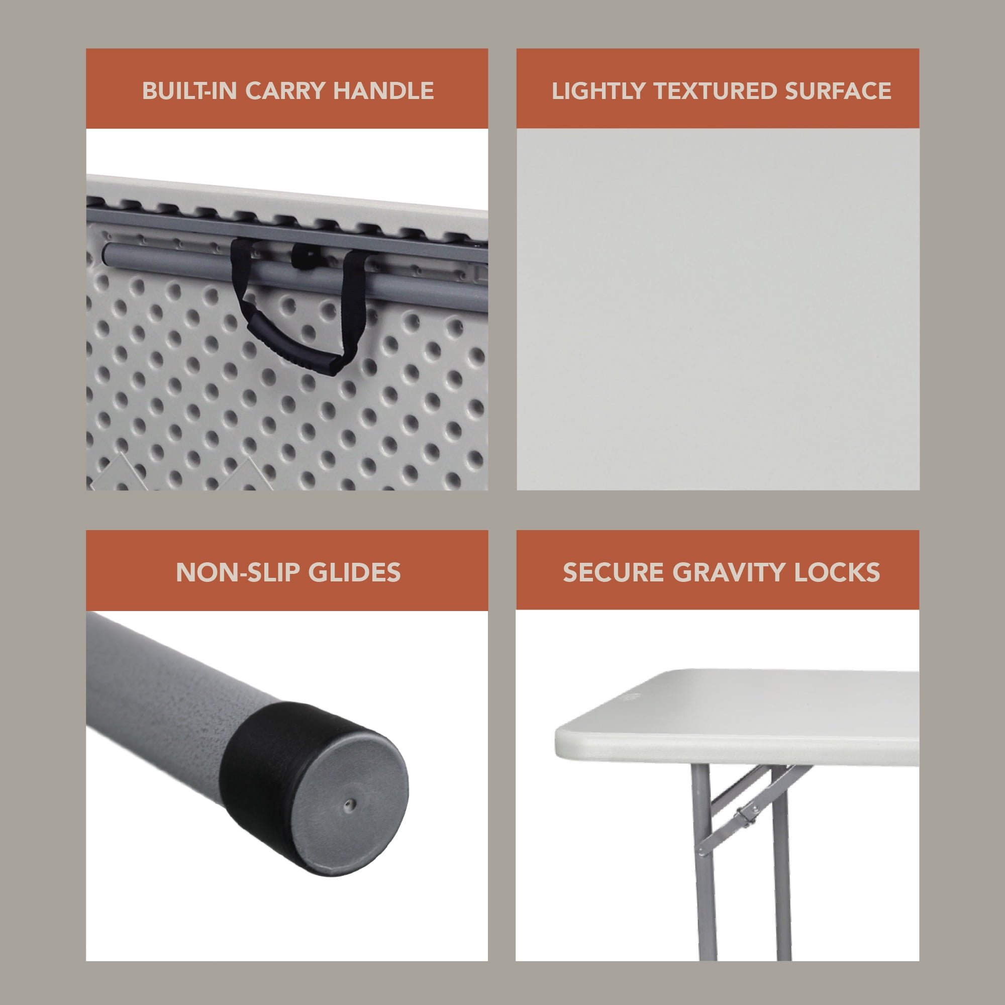 Hampden Furnishings Premium Seating Plastic Fold in Half Table 30”x 72” Indoor/Outdoor
