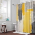 thumbnail image 5 of Black Gray Yellow Oil Painting Fabric Shower Curtain Abstract Art Washable Shower Curtains for Bathroom, Waterproof Bath Curtain with Hooks Home Decor 72x72in, 5 of 8
